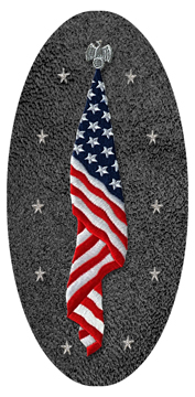 Flag at Rest Shimmer Black